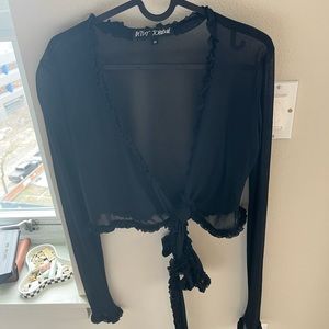 Betsey Johnson Vintage Opaque Tie Top